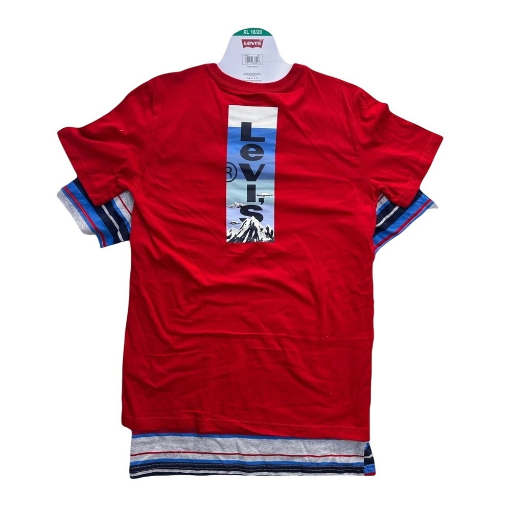 Levi's 2 Pack Graphics + Stripes Tees Youth XL 18/20 Short Sleeve Crew Neck - Picture 6 of 8